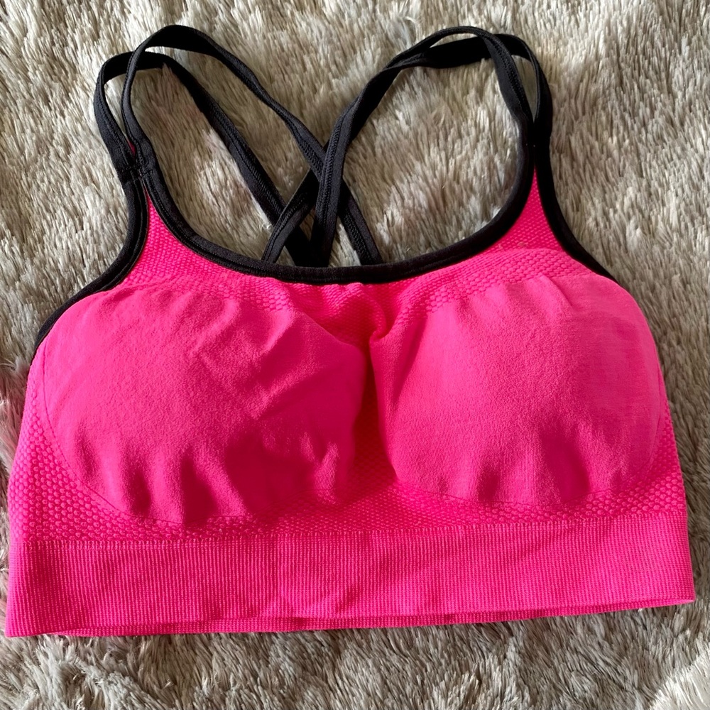 Hot Pink Champion Sports Bra (Size M)